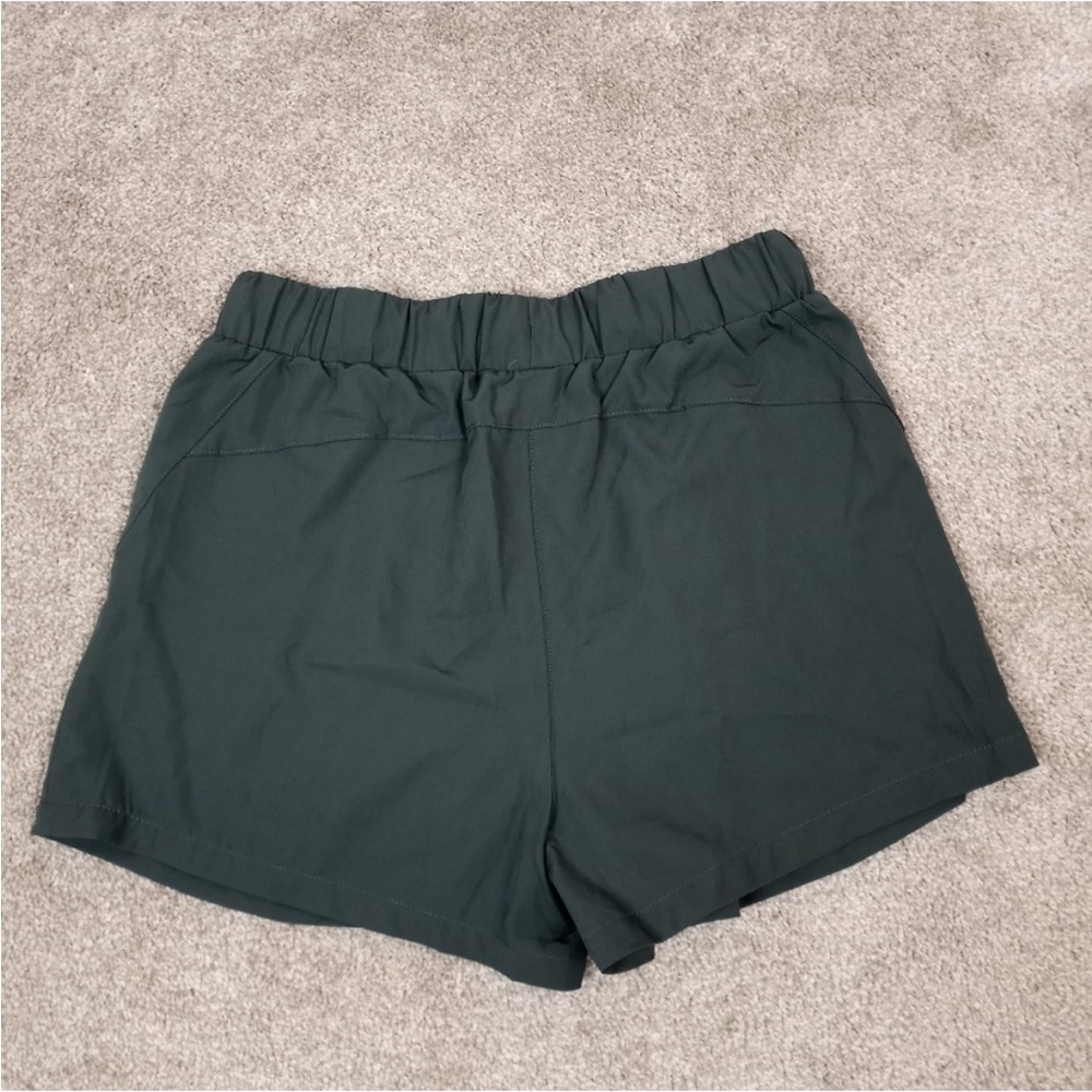 Halara Mid Rise Elastic Waistband Drawstring Ruched - Picture 4 of 6